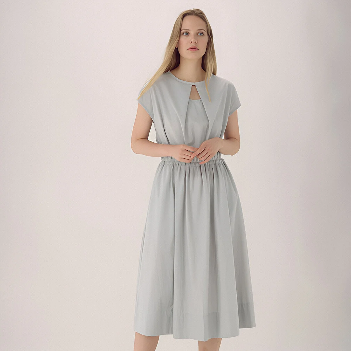 Front Cut Banding Dress _Mt.Blue