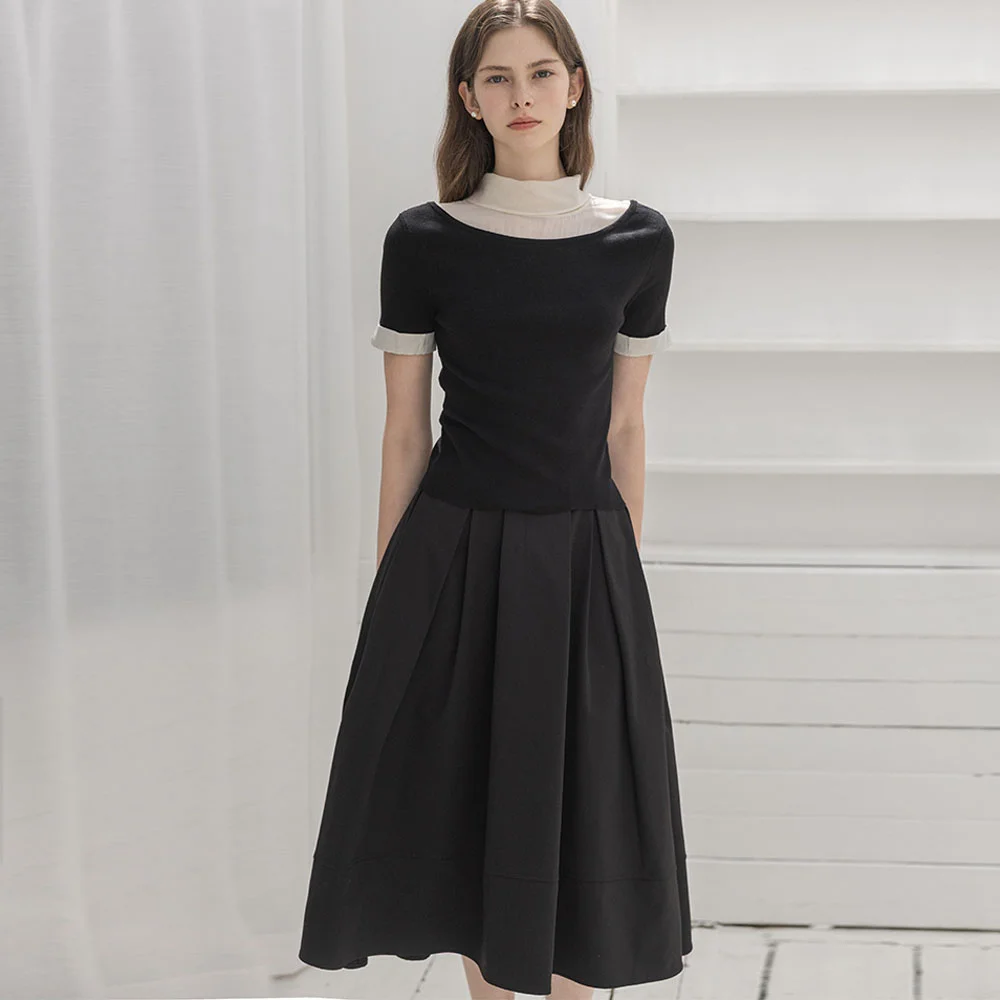 Lautre Anna Black Flare Skirt