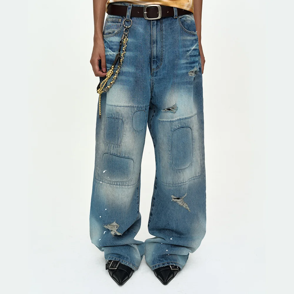 REPAIR LOOSE-FIT JEANS apa878w(BLUE)