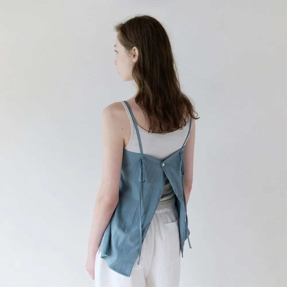 LAGOON STRING SLEEVELESS TOP_COASTAL BLUE
