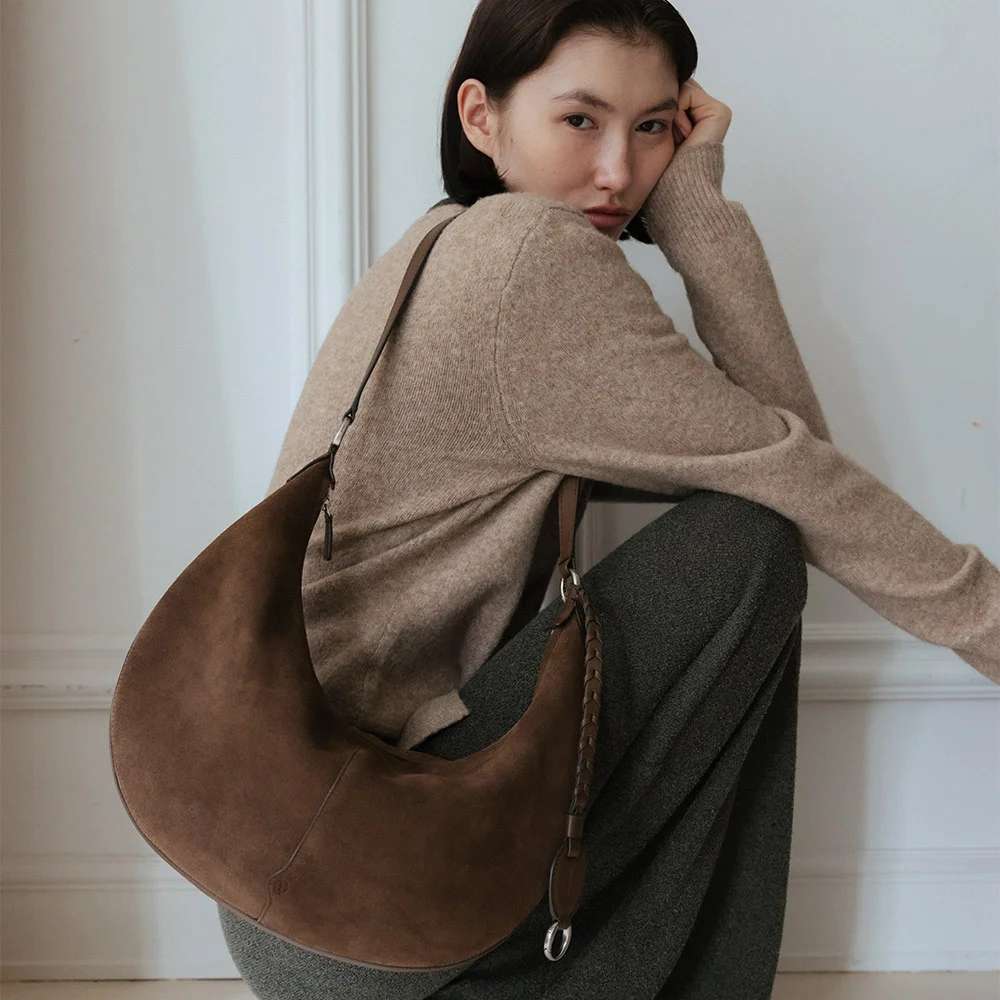 Tors Hobo Suede Camel F033_92