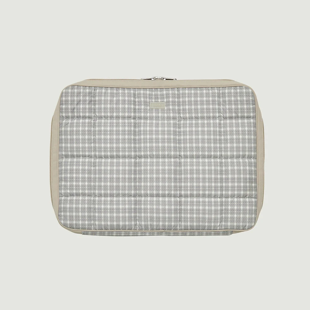 JUDY LAPTOP POUCH (BEIGE CHECK)