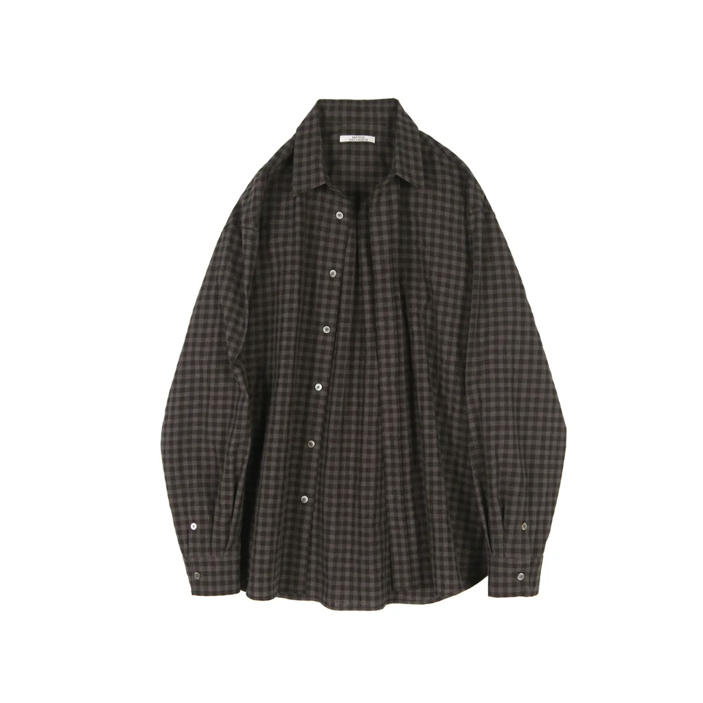1PK SHIRTS GINGHAM BROWN