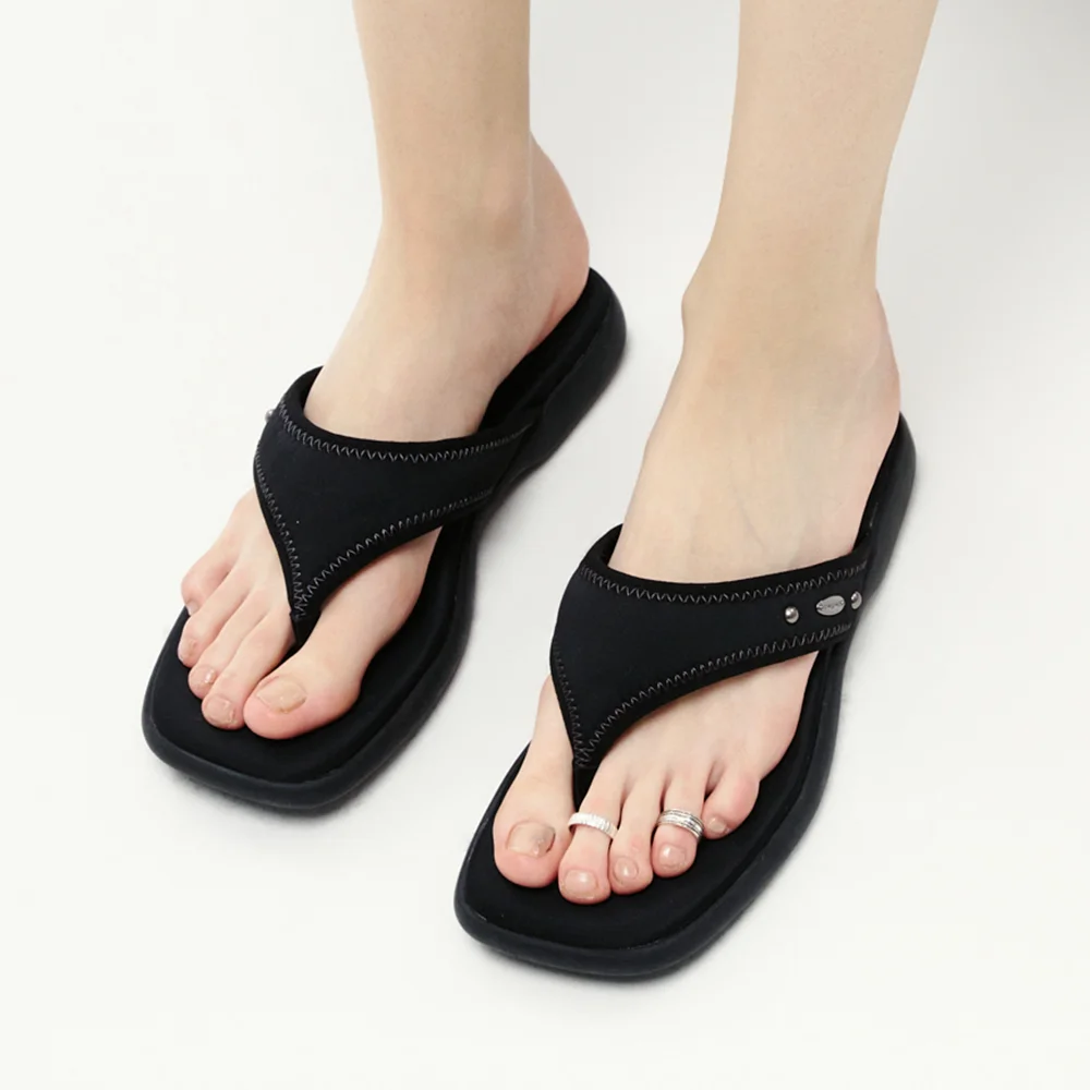 SERIC PADDED FLIP-FLOPS / BLACK