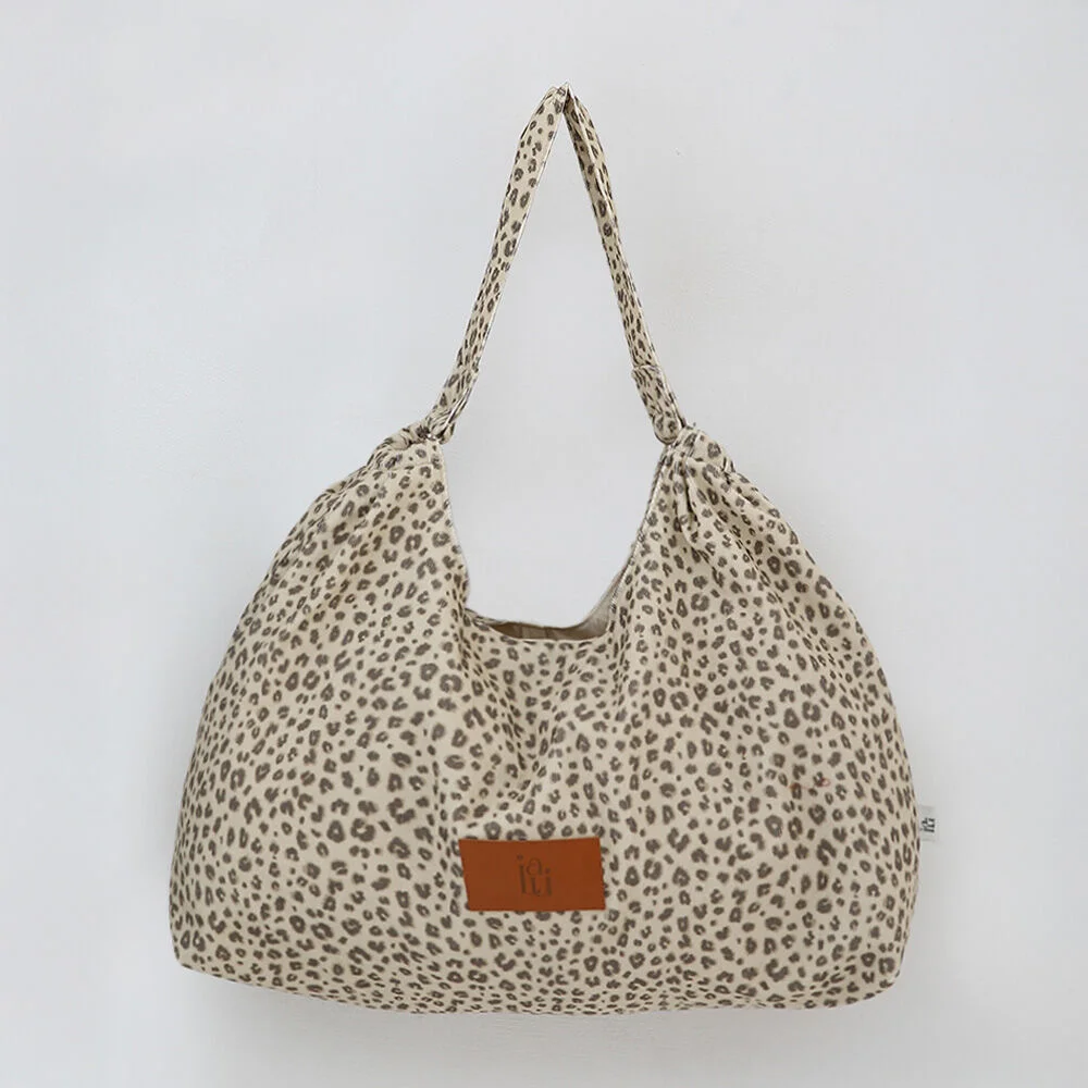 Leopard hobo bag Ivory