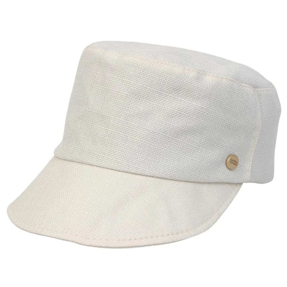 Linen Ivory Logo Riding Cap Marine Cap