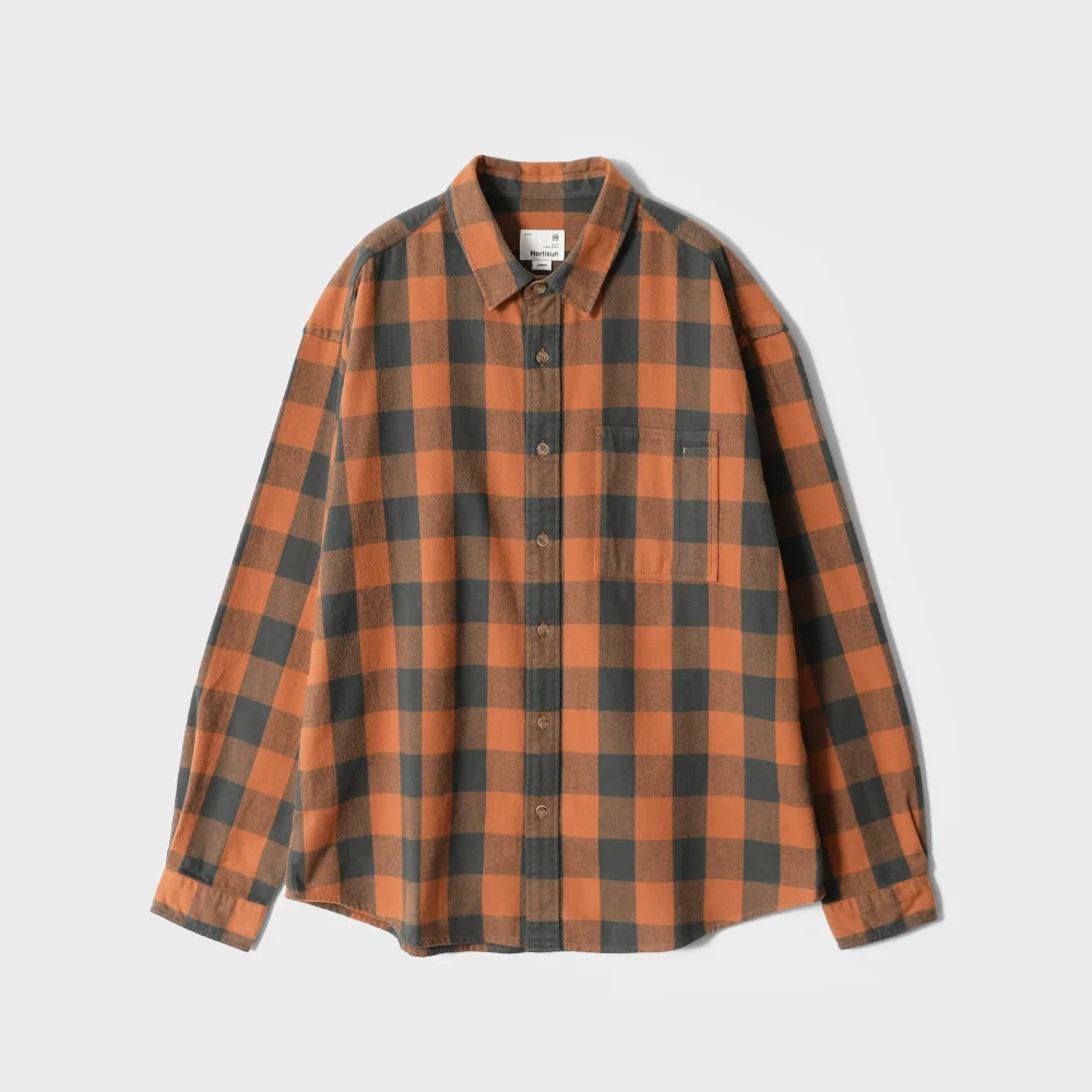 Madison Buffalo Check Shirt Orange