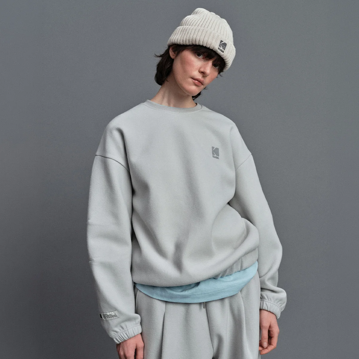柔和 寬鬆版型 衛衣 LIGHT GREY