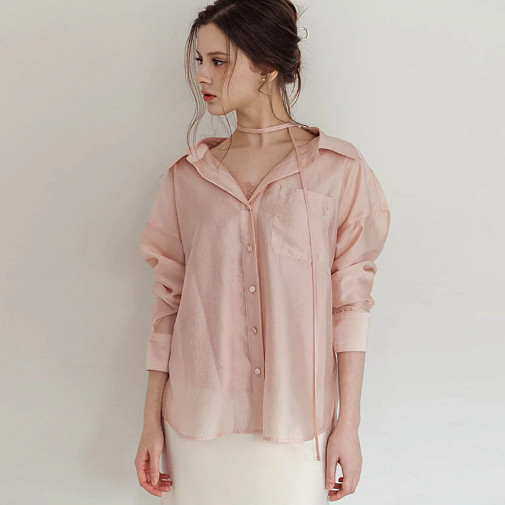 NEW Jadin Sheer Pink Shirts