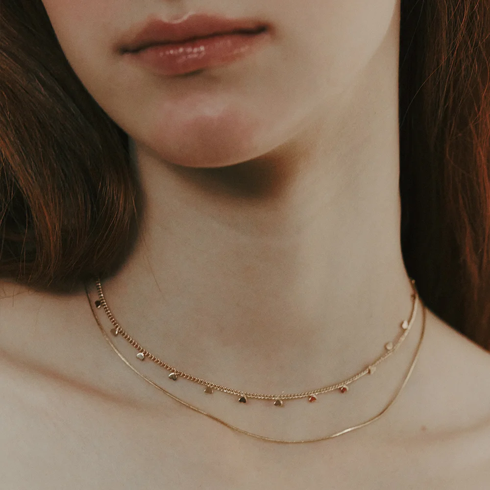 Mini Heart Chain Necklace