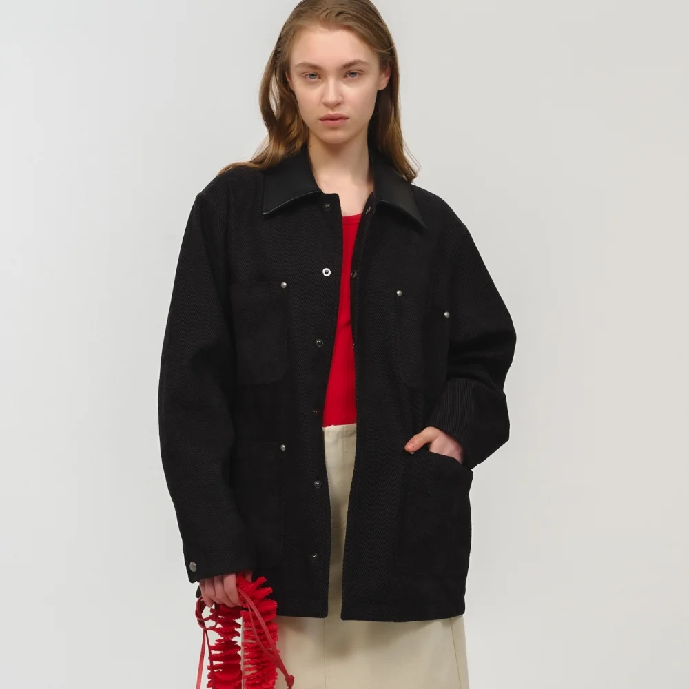 UNISEX, Studed Work Jacket / Black