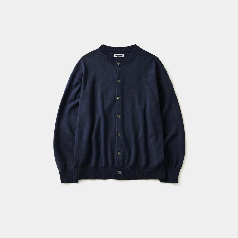 Daily Wool Round Cardigan (Navy)