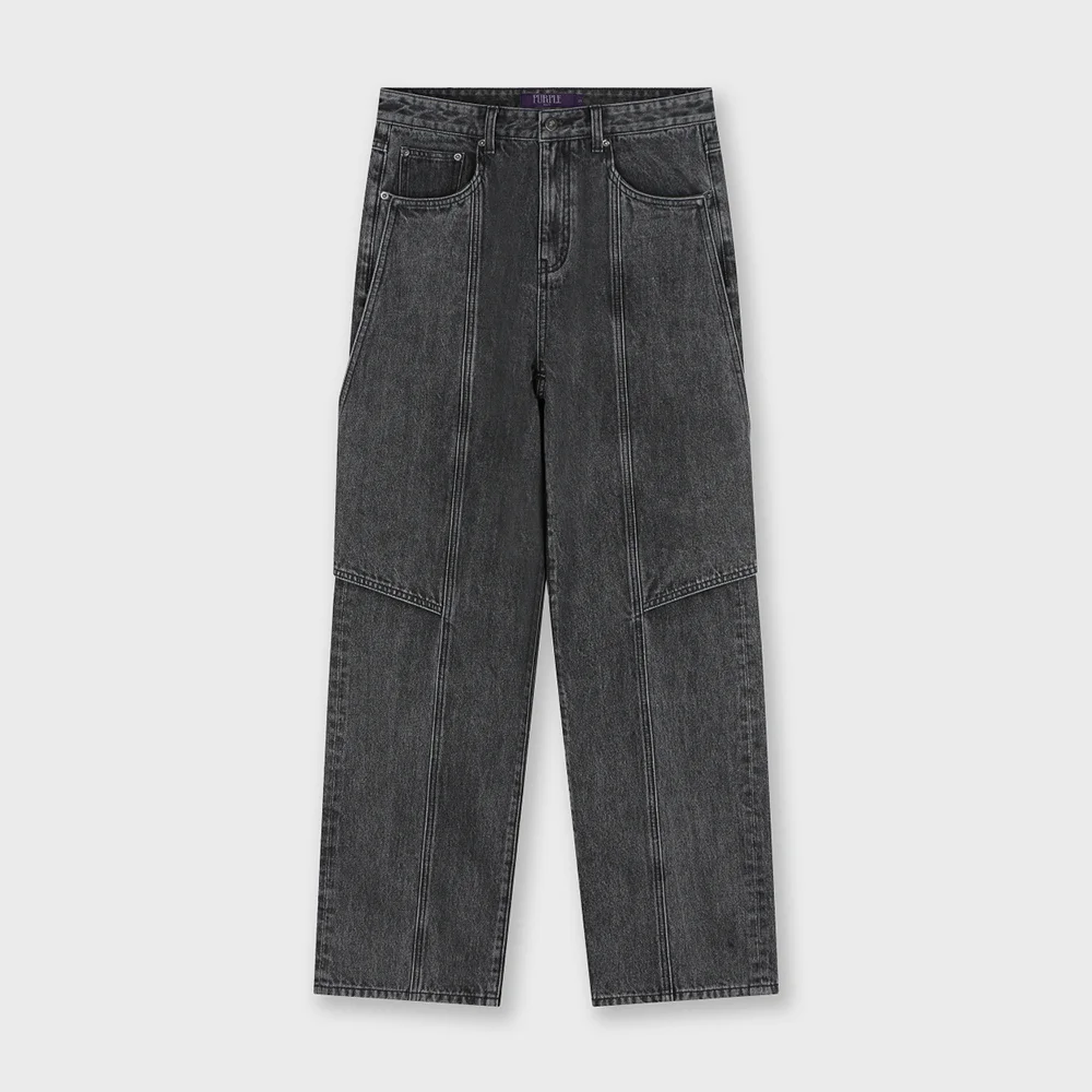 BIG FRONT PANELS JEANS FADE BLACK