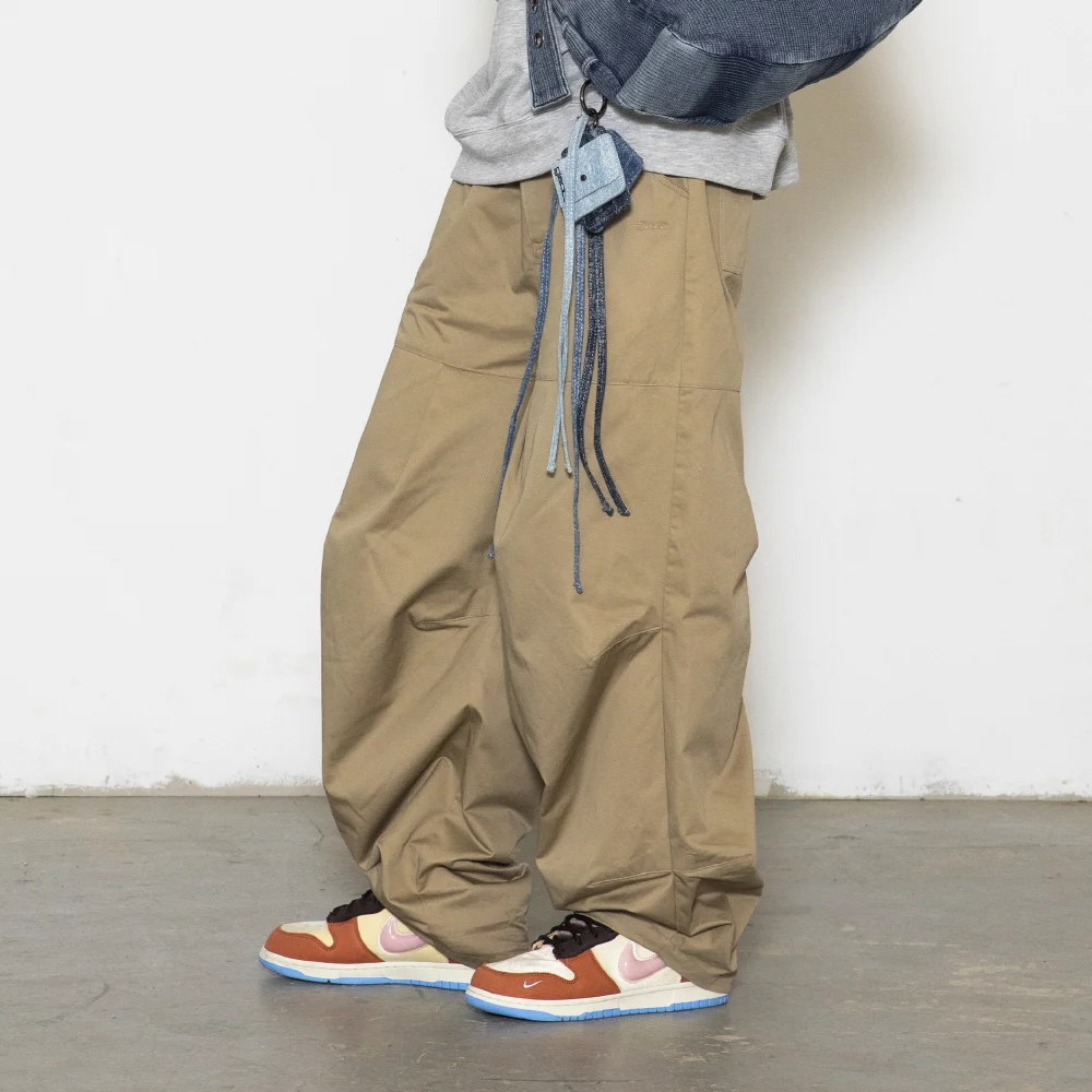 GP158 Knee Cut 收省 褲子 (BEIGE)