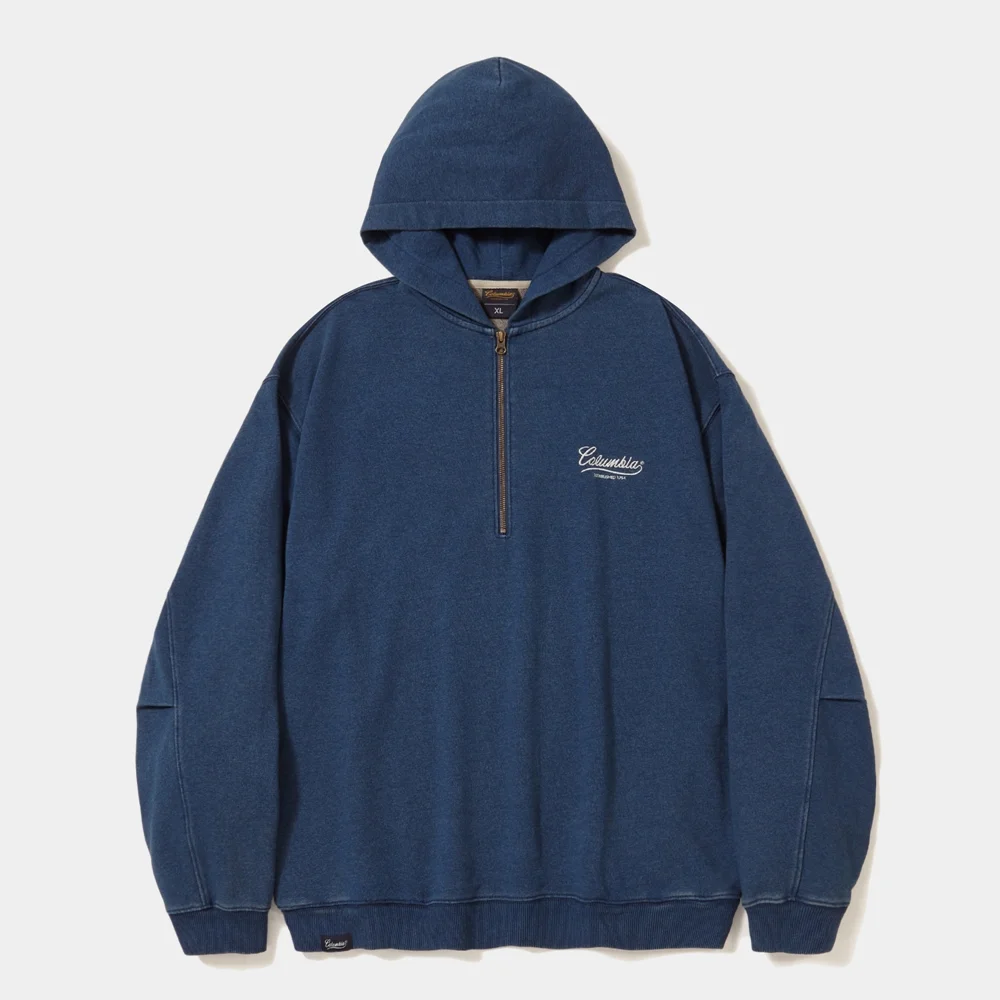 NY STREET TAIL DENIM TERRY H/ZIP HOODIE_MIDNIGHT JEAN