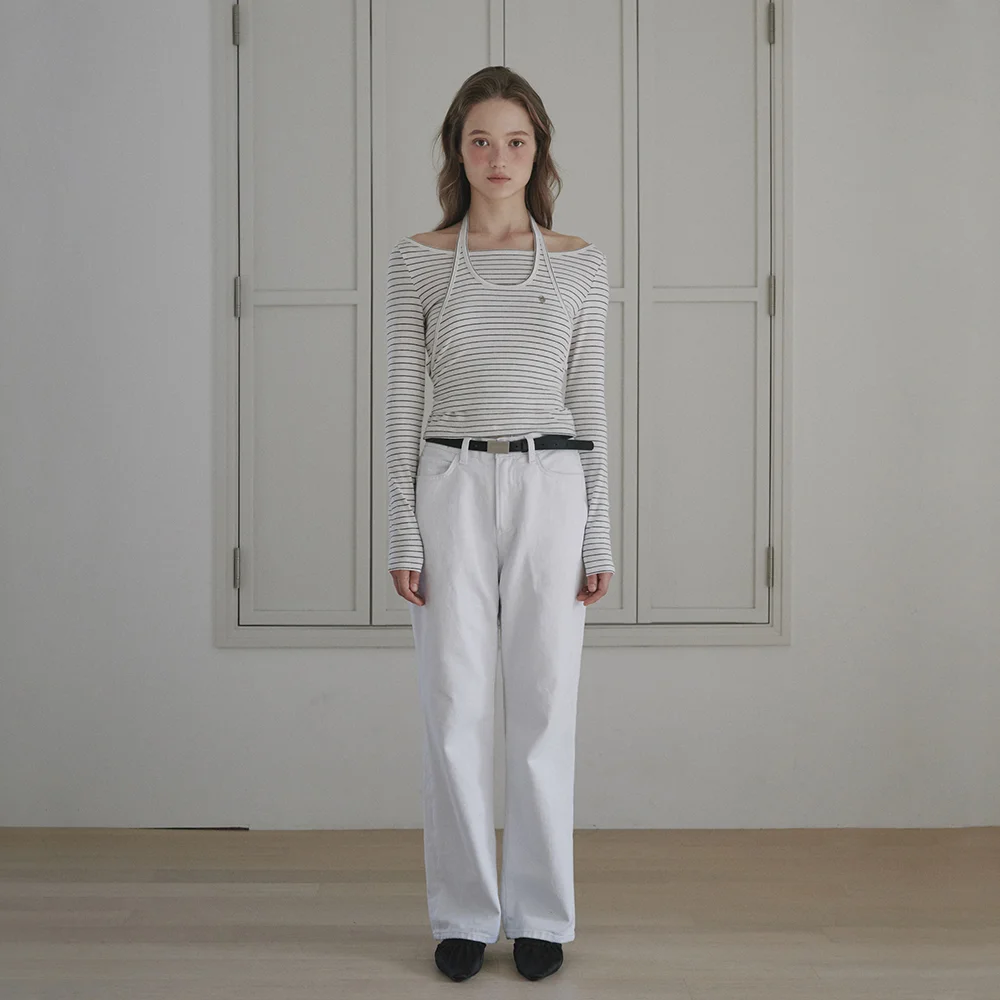 Carter Straight Denim Jean - White