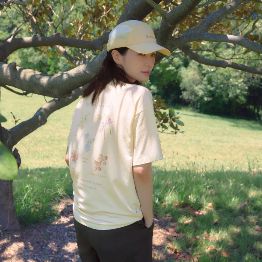 純棉 女裝 花卉 圖案 短袖 T恤 Pastel Yellow (S26MWFTS67)