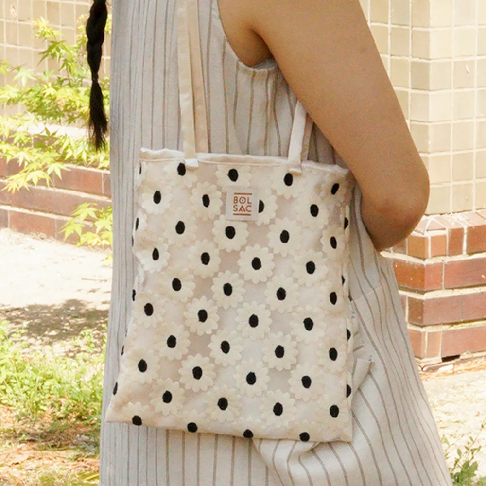 stroll bag _ white flower