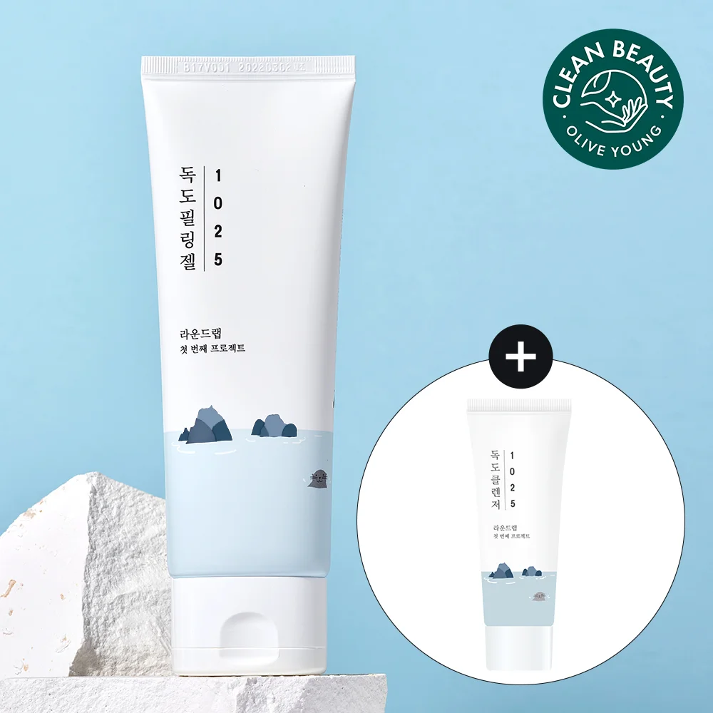 ROUND LAB 1025 獨島 去角質啫喱 120ml 套裝 (+潔面乳 20ml)
