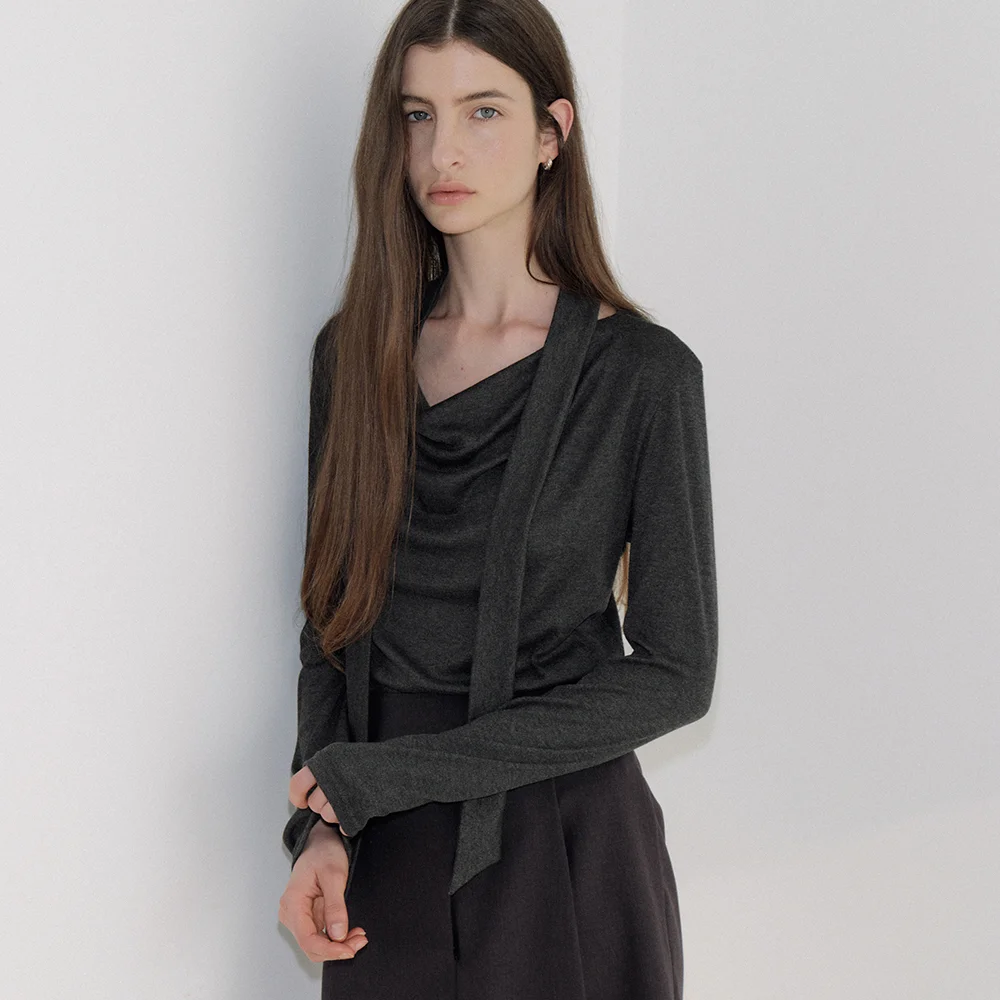 reversible tie T-shirt (charcoal) orc 6101
