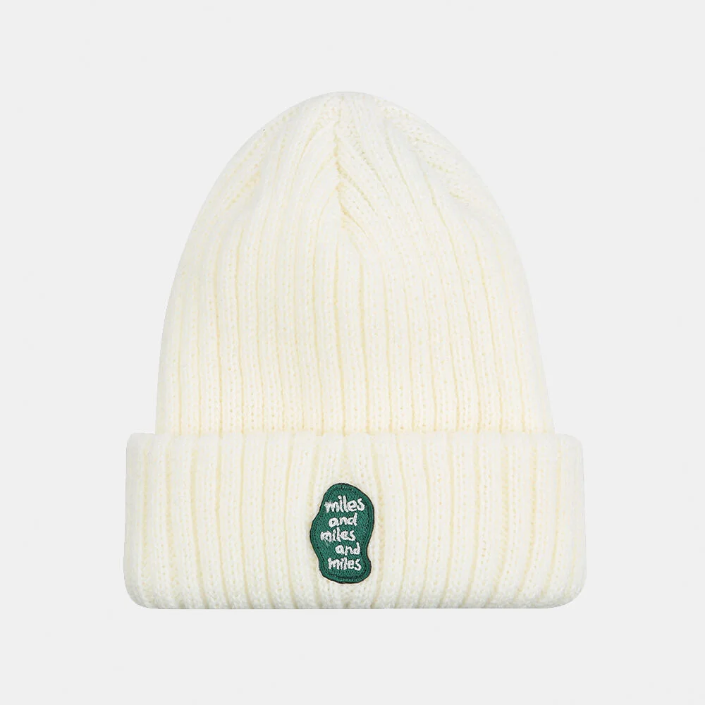 knit beanie_white