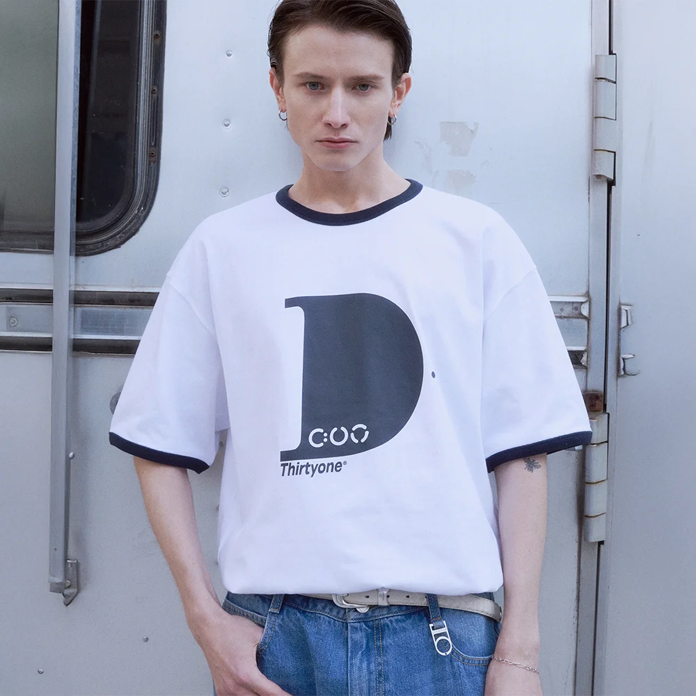 D: Logo Ringer T-Shirt (White)