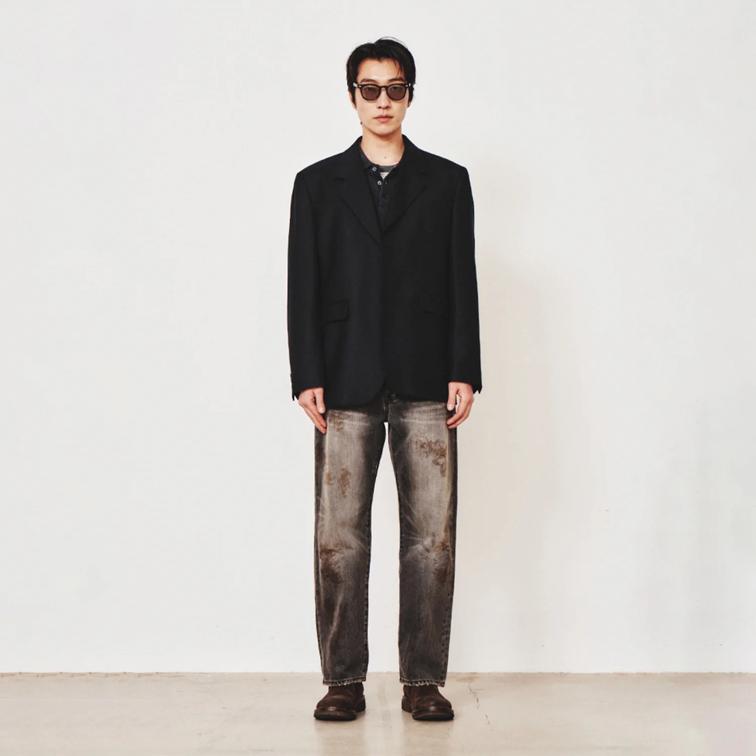 2 Button Wool Blazer_Black