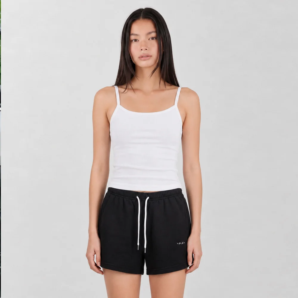 K Ribbed Sleevelees Top 白色