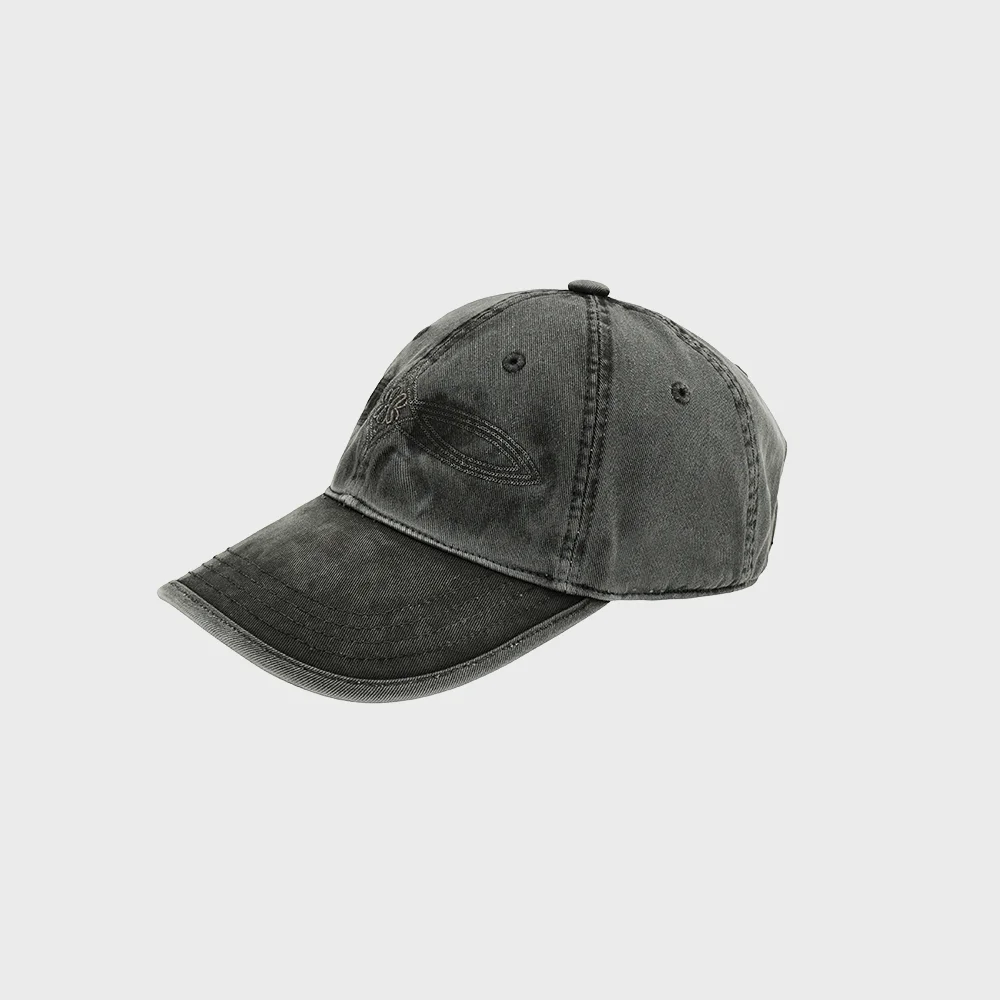 EMBROIDERED PIGMENT WASHED CAP (CHARCOAL)