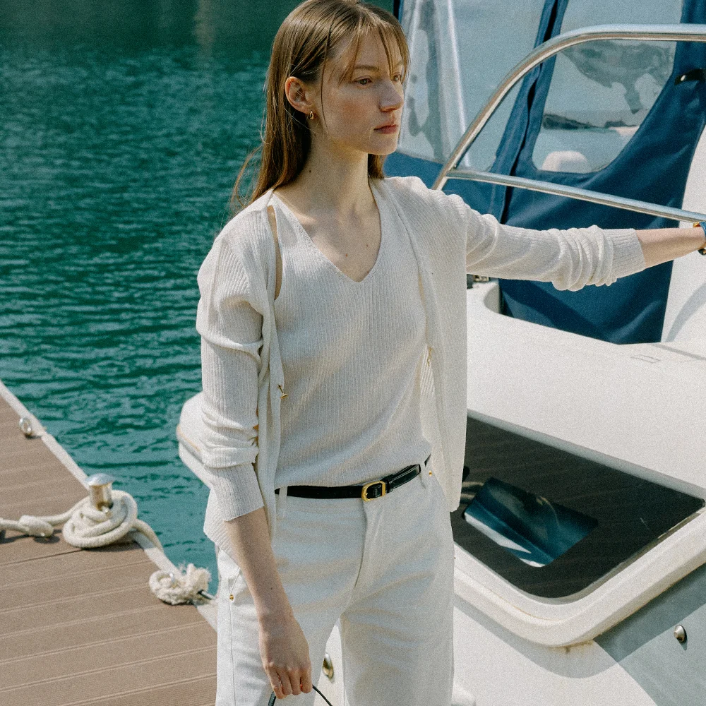 Marie Sheer Cardigan Ivory