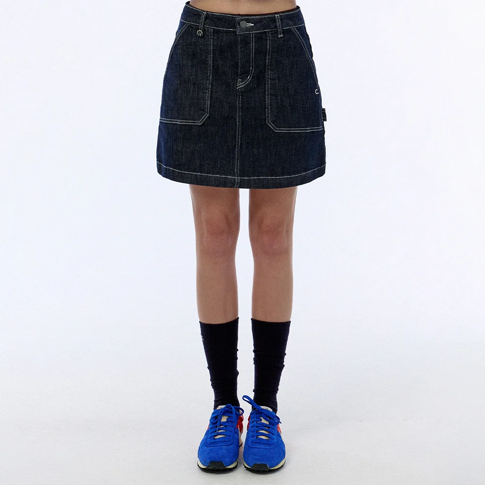 Denim Skirt (Dark Indigo)