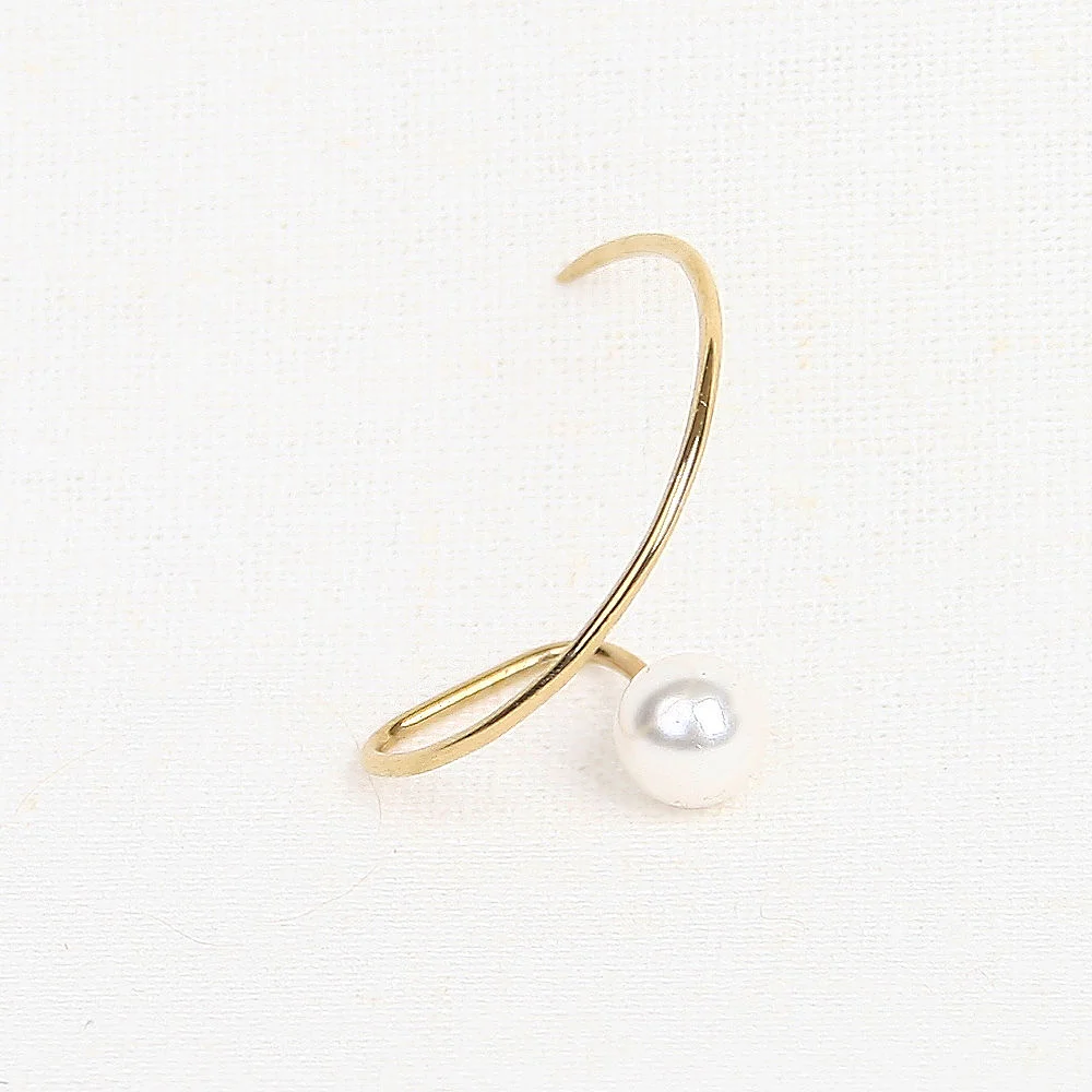 SINLGE PEARL BANGBANG EARRING_1808S