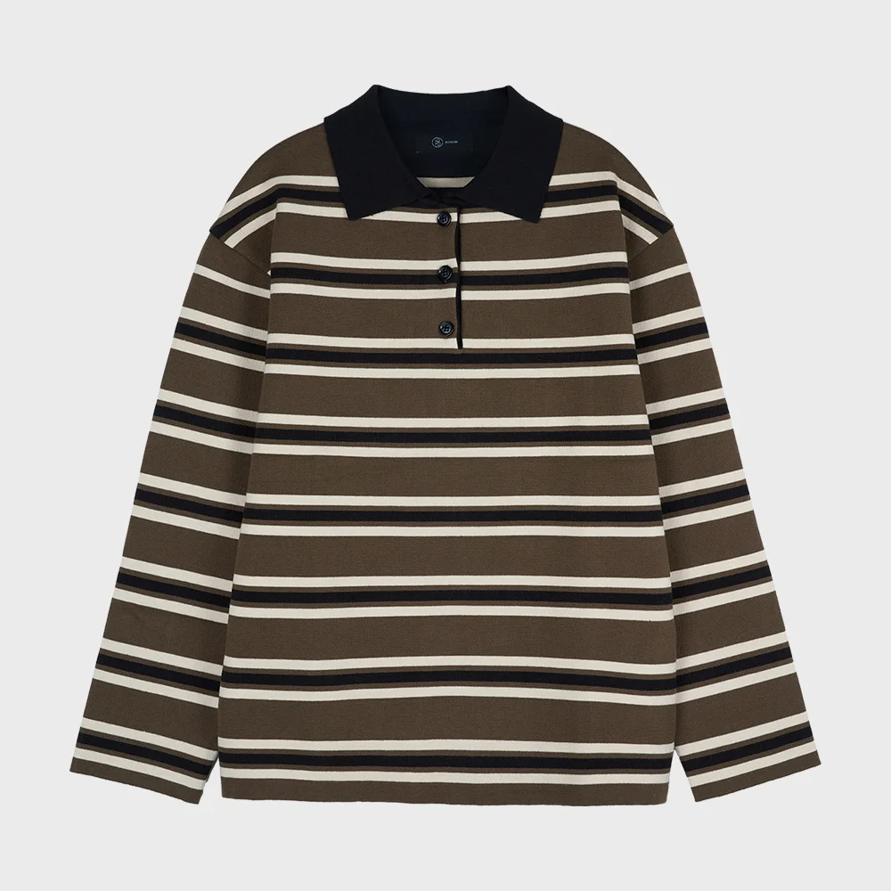 MAHLO STRIPE COLLAR KNIT