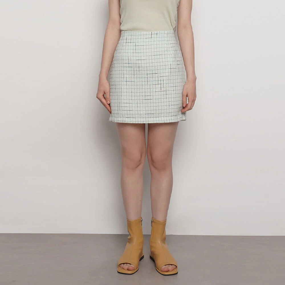 W27 de tweed mini skirt mint