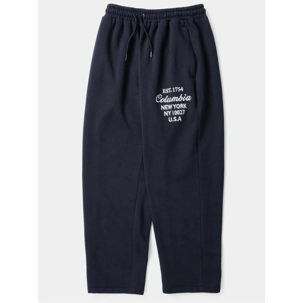 CU BIG SCRIPT FLEECE WIDE SEATPANTS Crown Navy