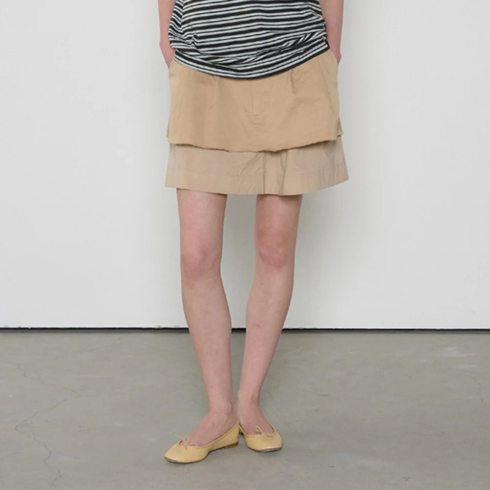 Layered Cotton Skirt_3 color