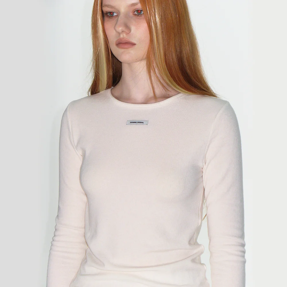 BASIC KNIT LONG SLEEVE TOP_IVORY