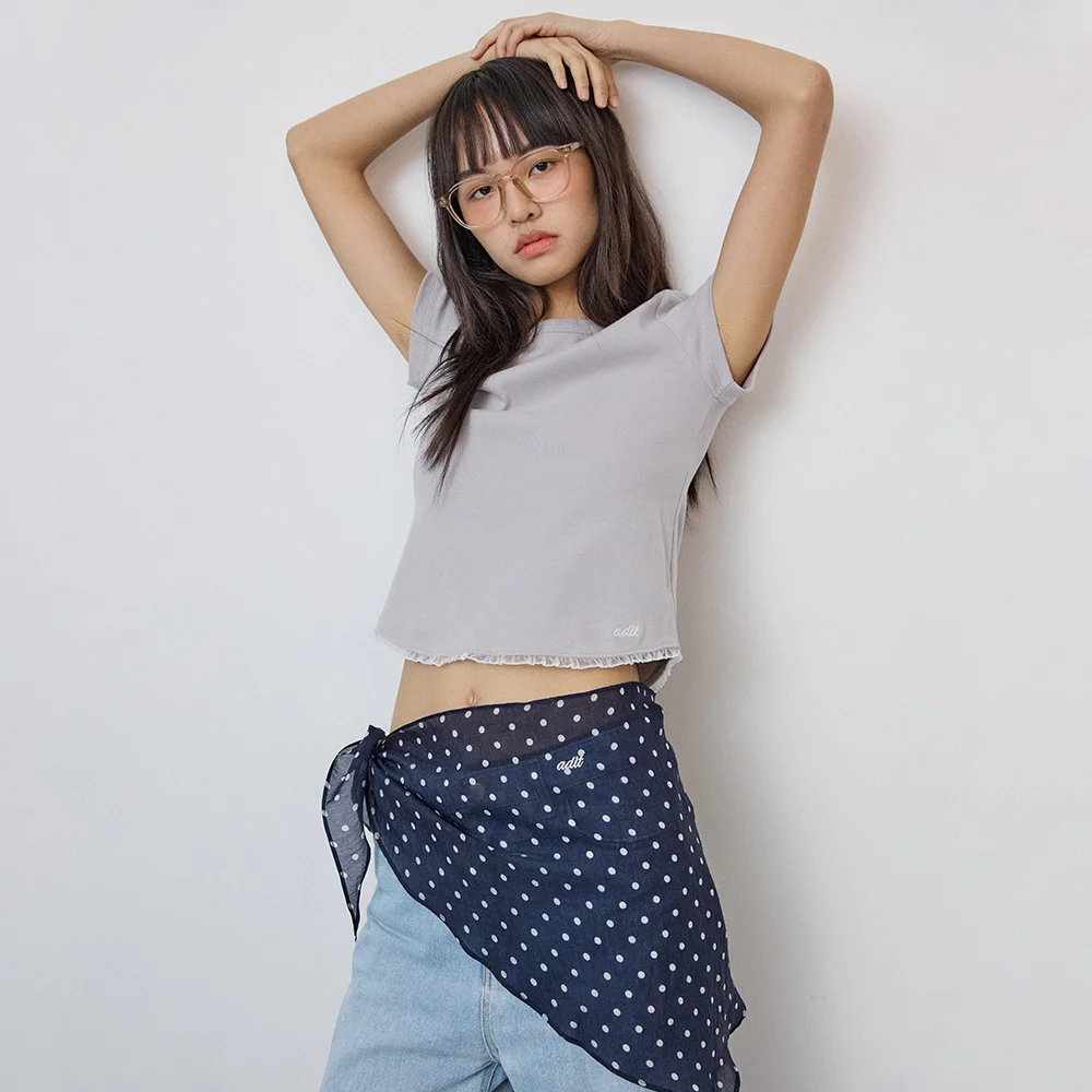 Baby lace tee_gray