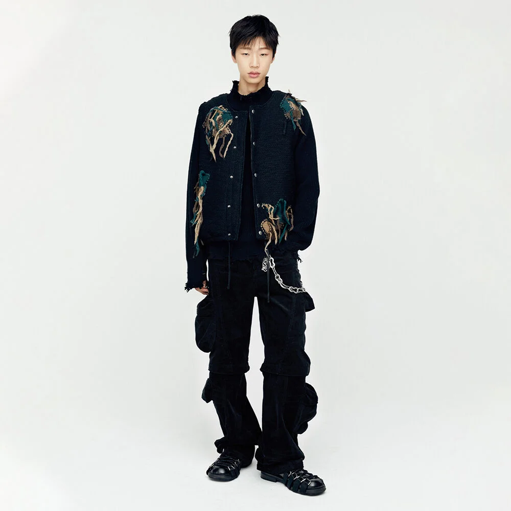 MILANO CORDUROY CARGO PANTS apa751m(BLACK)