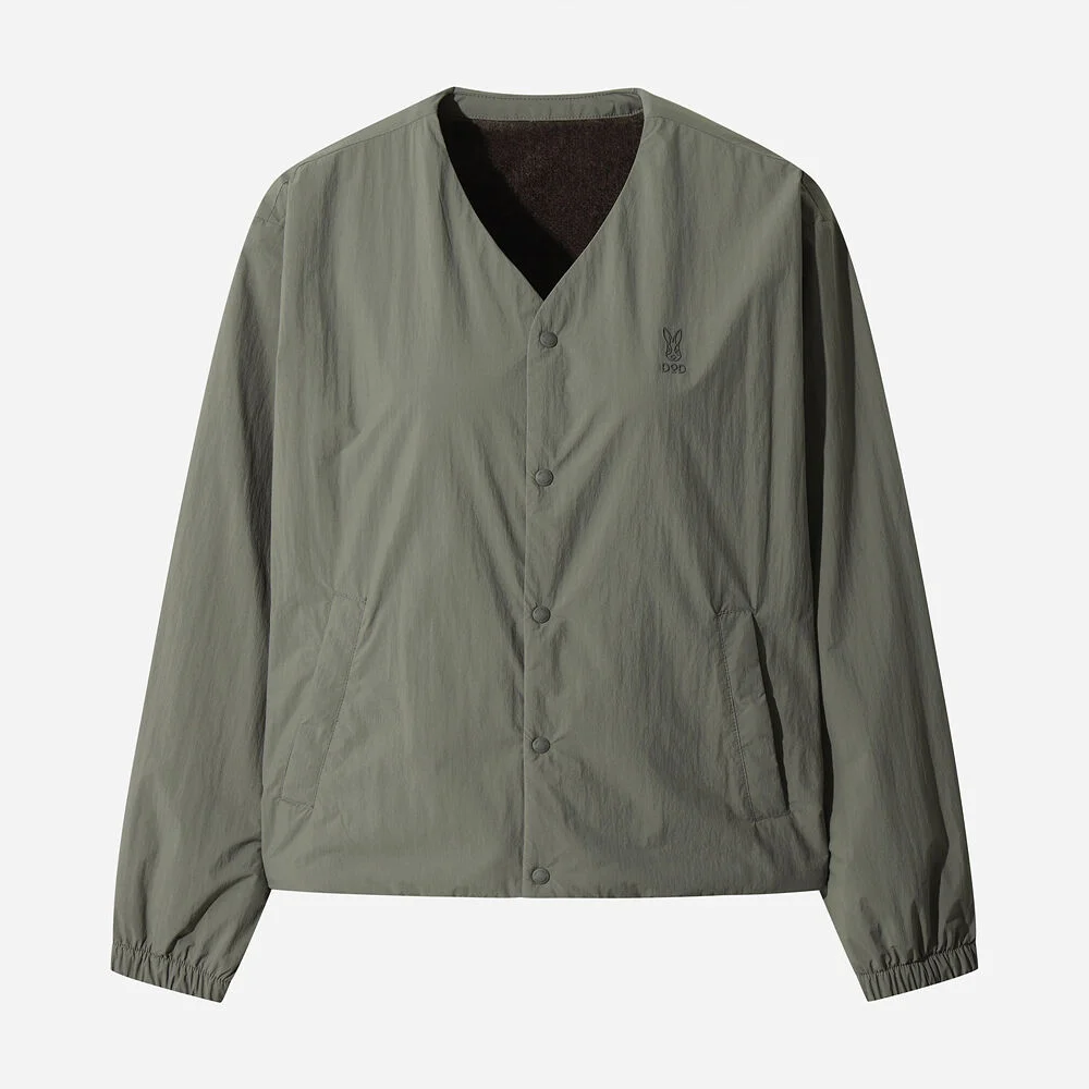 女裝) Miro 雙重 雙面穿 開襟外套 外套 (L.CHARCOAL GREY)