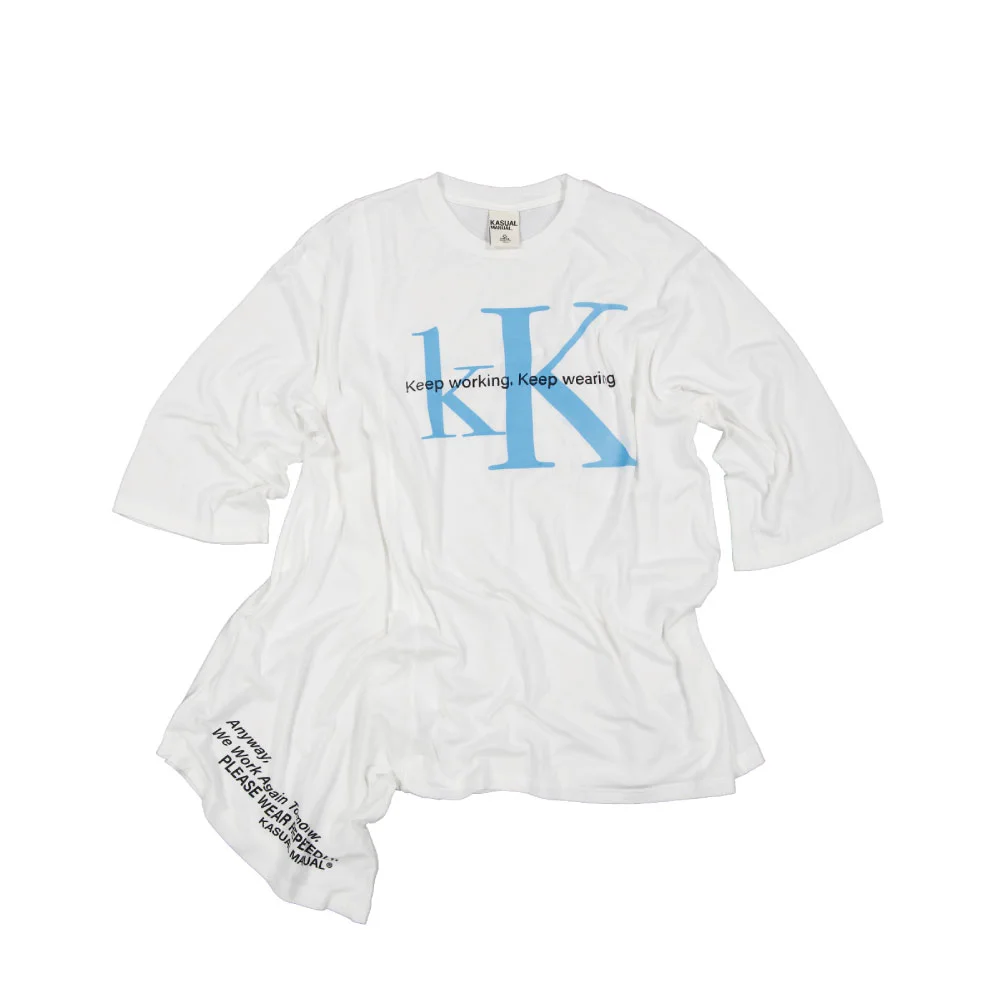 KEEP WORKING TWO-WAY TEE-WHITE