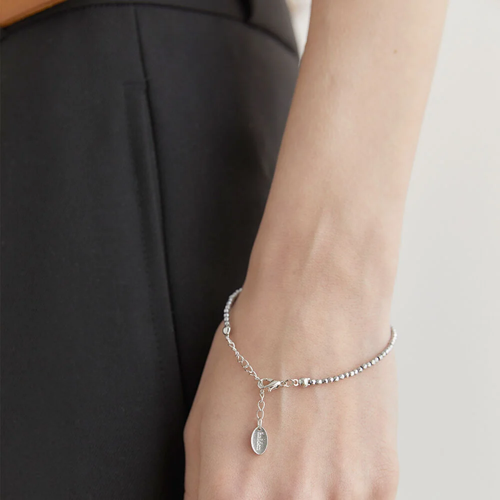 simple gemstone bracelet (W008_silver)