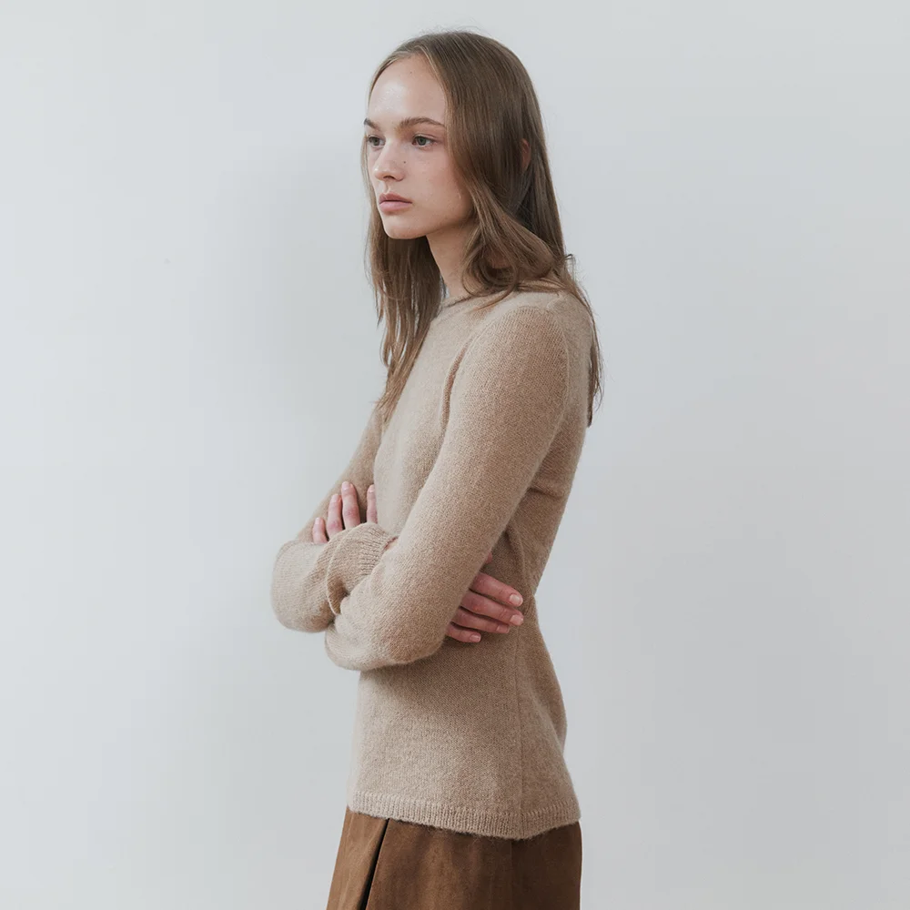 Manon Back Slit Knit (Beige)