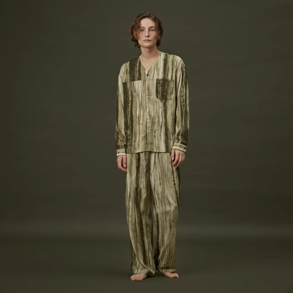 COZY PAJAMA SET_flow green