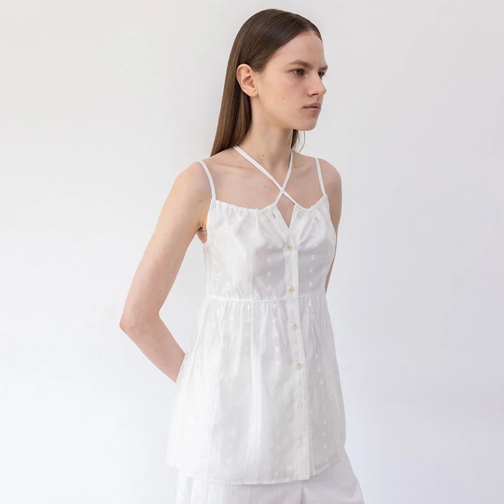 Lace Sleeveless Blouse SW5MB279-03