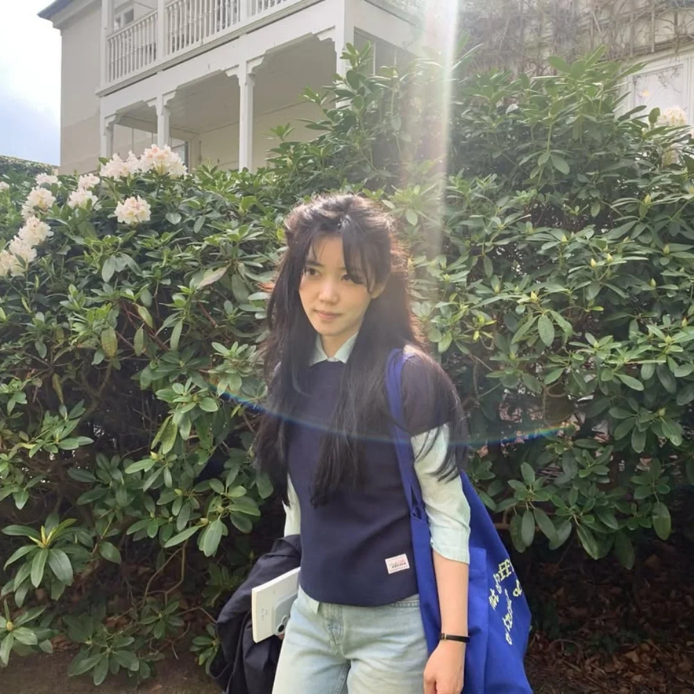 PETITE WAFFLE TOP / NAVY