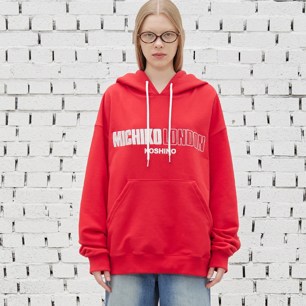 HERITAGE LOGO HOODY RED_UNISEX