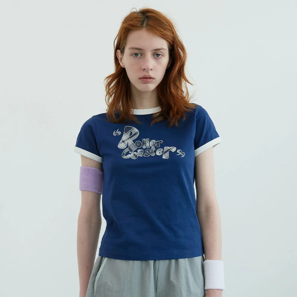 ROLLER COASTER Ringer T恤 (Navy)
