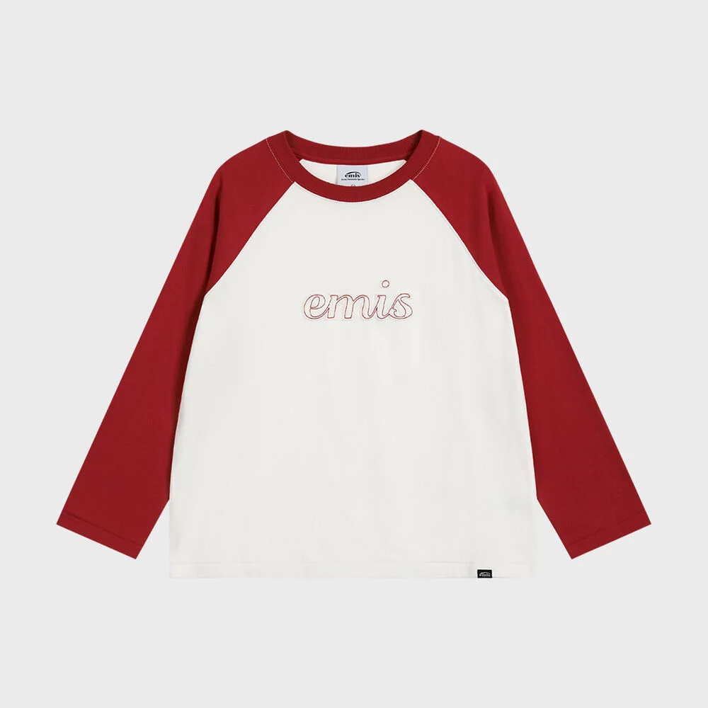 (W) 3/4 SLEEVE RAGLAN T-SHIRT-WHITE