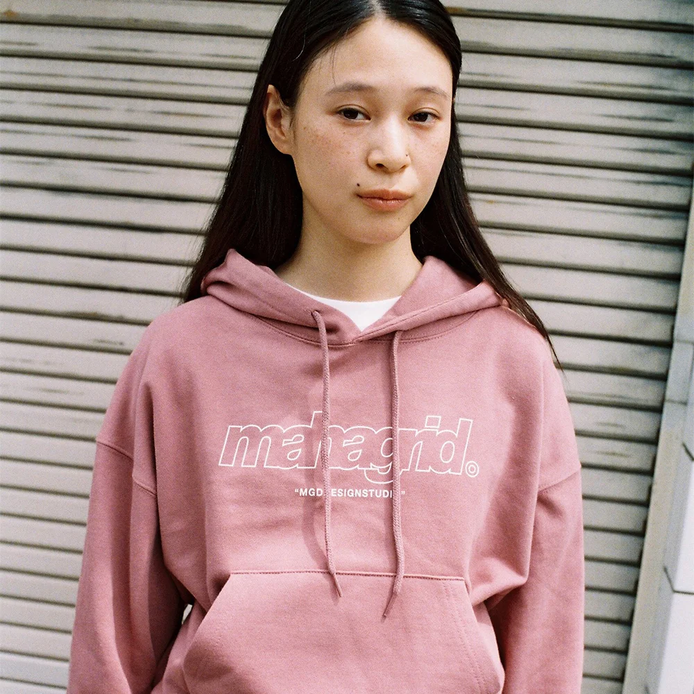 THIRD LOGO CROP HOODIE PINK(MG2EFFM433A)